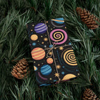 Space Planet Gift Wrap Paper — Colorful Solar System Wrapping Sheets for Kids’ Birthdays & Holidays