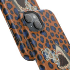 Shark Bite Leopard Print Phone Case — Magnetic Impact-Resistant