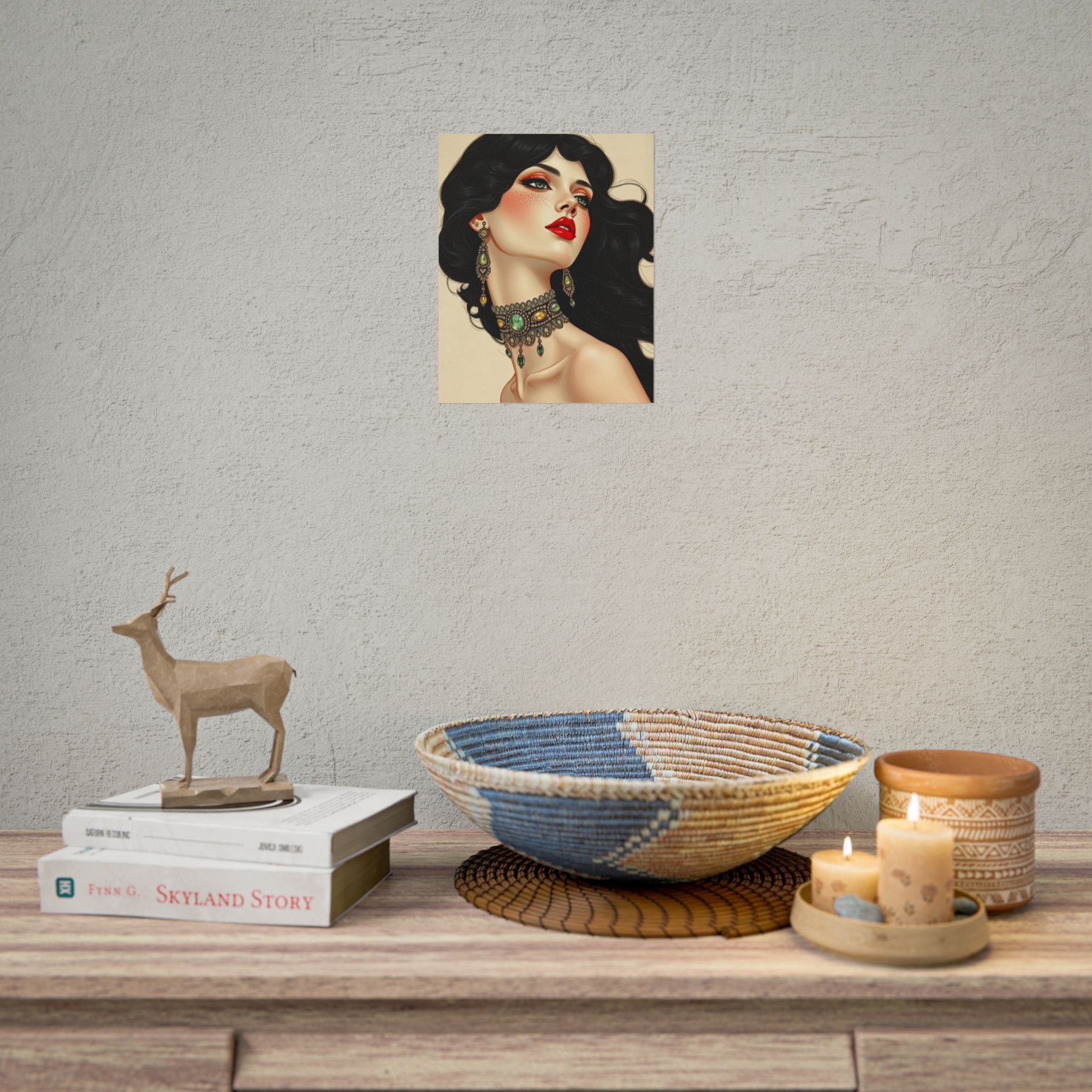 Elegant Vintage Art Rolled Posters, Bohemian Home Decor, Wall Art Prints, Fashion Illustration, Gift for Her, Art Lovers