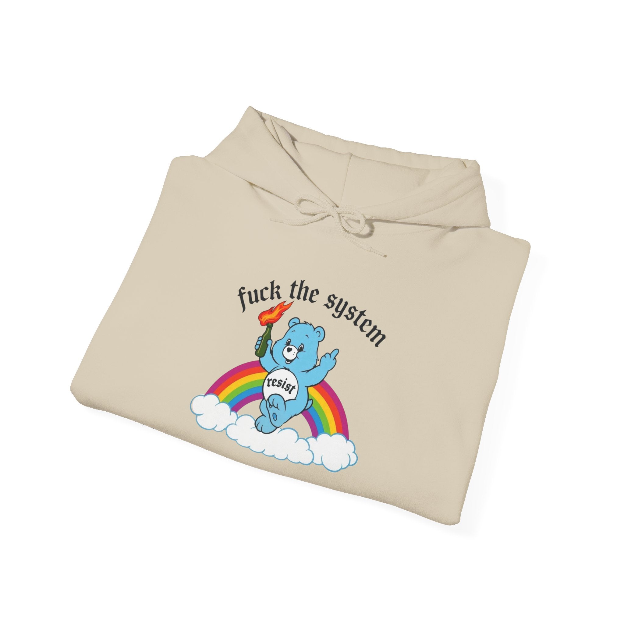 Hoodie Sweatshirt Anti-Fascist Rainbow Bear Protest Unisex