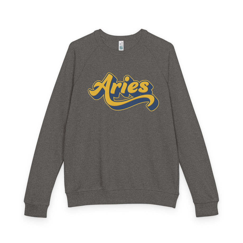 Aries zodiac Unisex French Terry Crewneck Sweatshirt, Halloween Apparel, Casual Wear, Gifts for Friends, Cozy Graphics