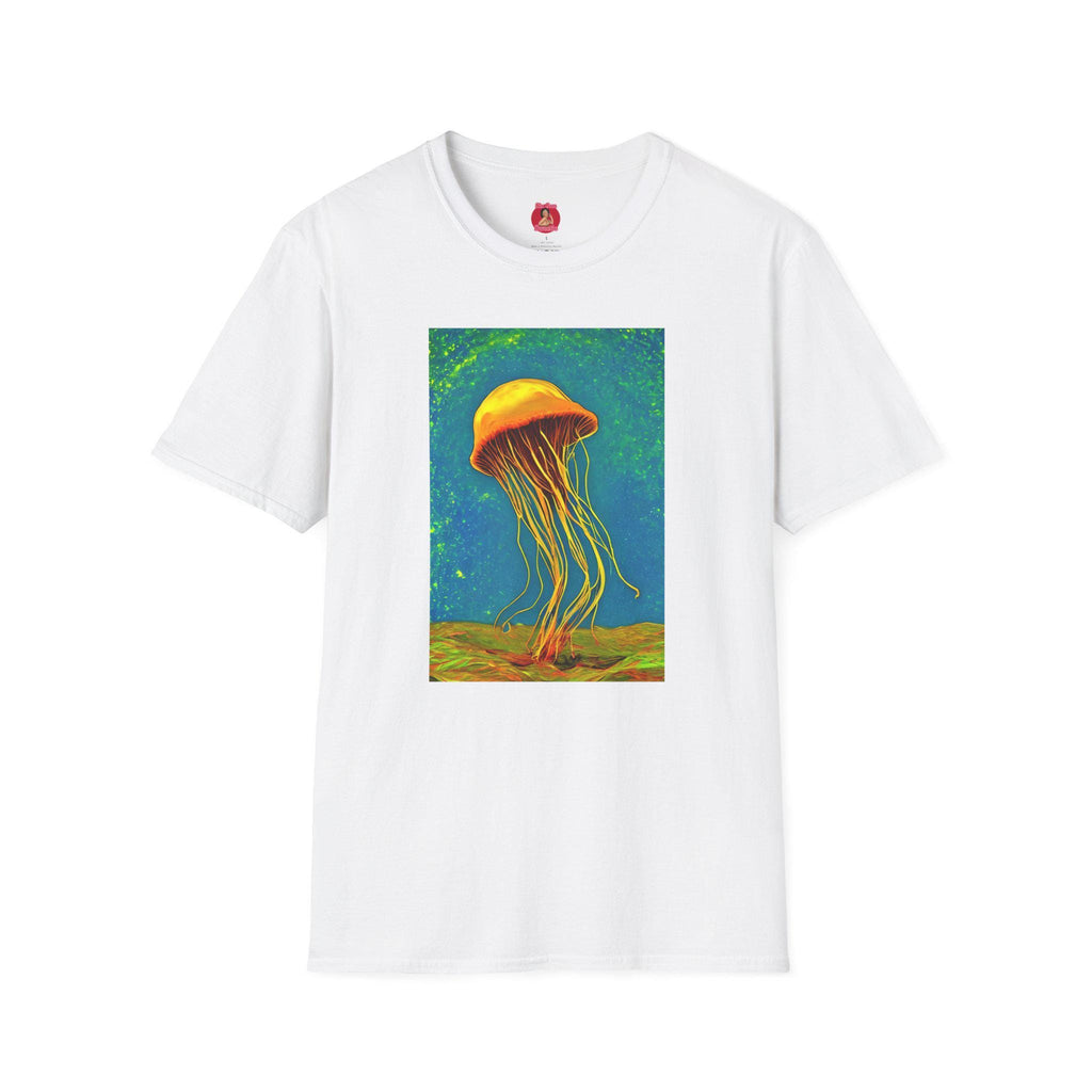 Vincent Van Gogh Jellyfish Unisex Tee, Softstyle Shirt, Brilliant Ocean T-Shirt, Artistic Sea Life Top, Van Gogh Inspired Clothing