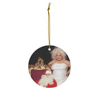 The legendary Divine with Santa Clause Ceramic Ornament, Two sided print, John Waters fan gift, unique