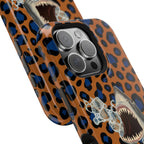 Shark Bite Leopard Print Phone Case — Magnetic Impact-Resistant
