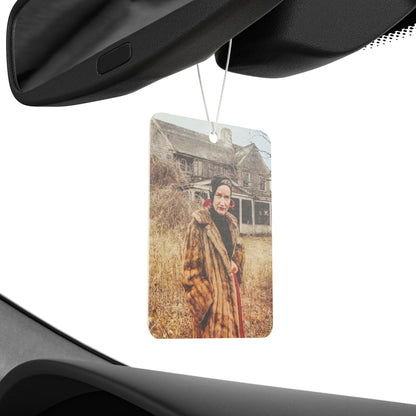 Lil Edie Beale Grey Gardens wearing her fur coat Unique Scented Car Accessory, Vintage Style Auto Freshener