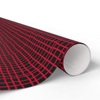 Wrapping Papers - Modern Red Woven Tread Pattern on Black Background