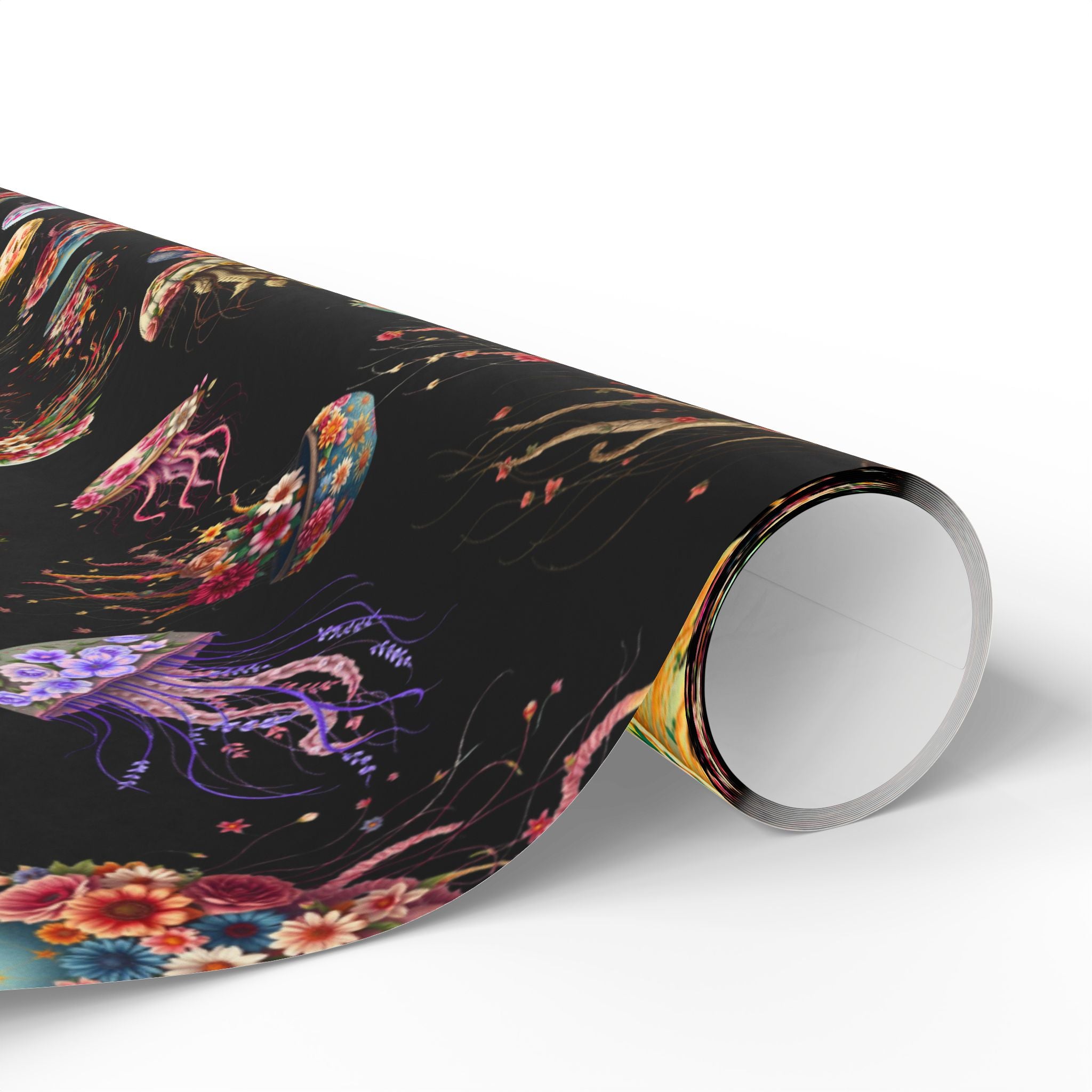 Wrapping Papers - Surreal Floral Jellyfish Design