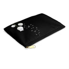 Cute White Kitten Dandelion Accessory Pouch — Whimsical Cat Lover Makeup Bag