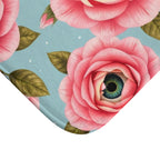 Surreal English Rose Eyeball Bath Mat — Matching Shower Curtain