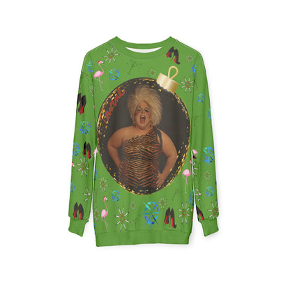 Iconic Divine Christmas Sweater John Waters fim star, Filthy Muse