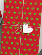 luxurious 420 gift wrapping paper cannabis leaf print Christmas paper perfect for Stoner birthday gifts