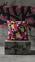 Graphic-Printed Throw Pillow Canvas Clash
