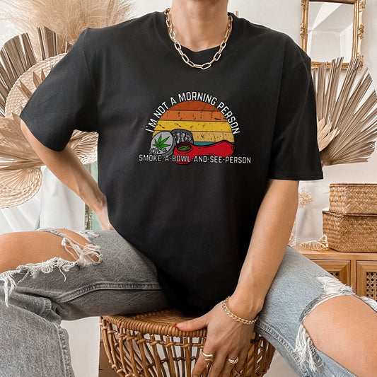 Retro Sunset 420 Friendly Unisex Softstyle T-Shirt, Funny Marijuana Tee, Cannabis Shirt, Weed Smoker Gift, 420 Shirt