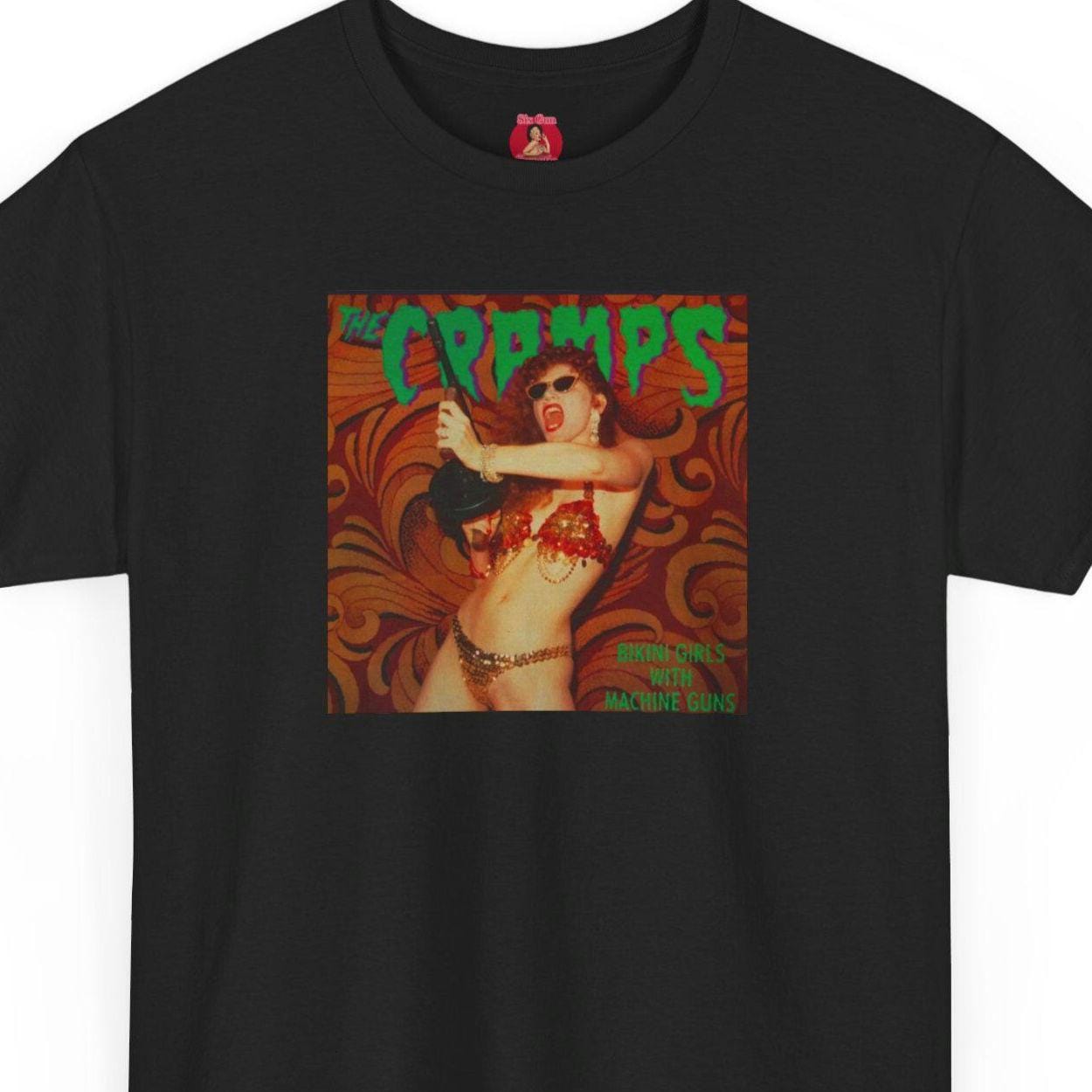The Cramps Poison Ivy Bikini Girls With Machine GunsT-shirt, Vintage Rockabilly, Vintage Punk Rock