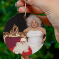 The legendary Divine with Santa Clause Ceramic Ornament, Two sided print, John Waters fan gift, unique