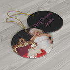 The legendary Divine with Santa Clause Ceramic Ornament, Two sided print, John Waters fan gift, unique