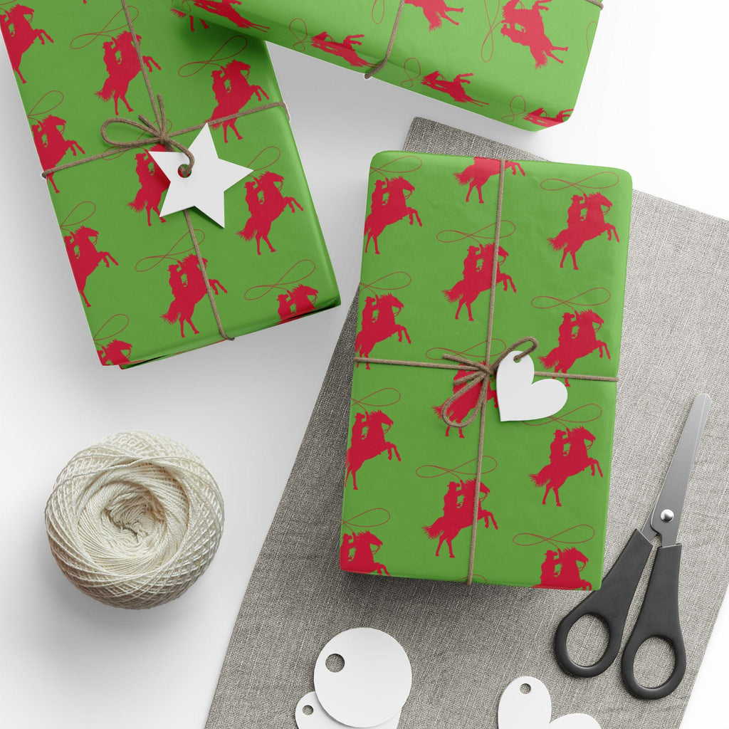 Cowboy Rodeo Wrapping Papers, Six Gun Sweetie Design