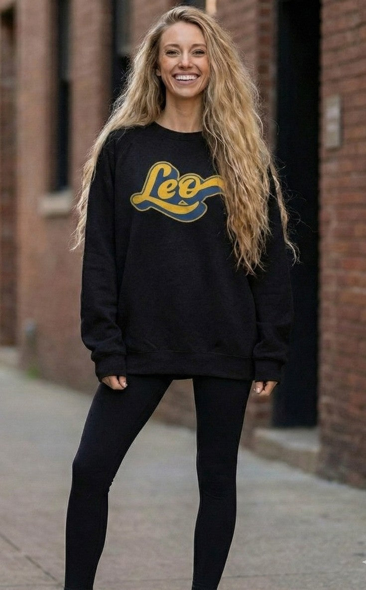 Leo zodiac Unisex French Terry Crewneck Sweatshirt, Halloween Apparel, Casual Wear, Gifts for Friends, Cozy Graphics