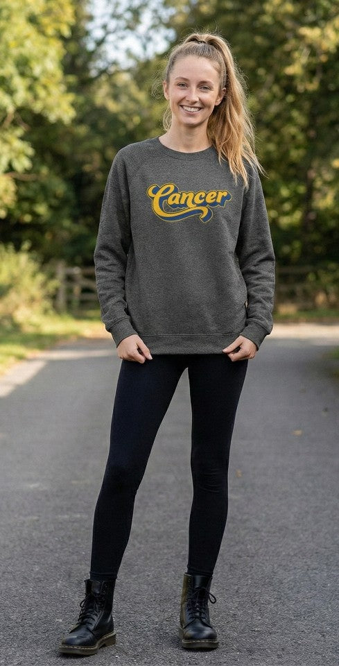 Cancer zodiac Unisex French Terry Crewneck Sweatshirt, Halloween Apparel, Casual Wear, Gifts for Friends, Cozy Graphics