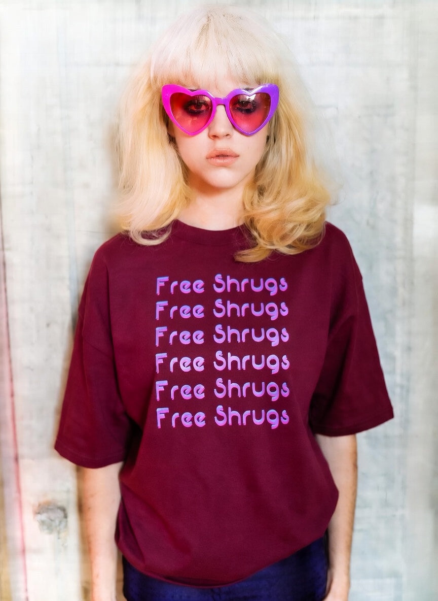 Graphic Tee Free Shrugs Retro Y2K Unisex Heavy Cotton Tee