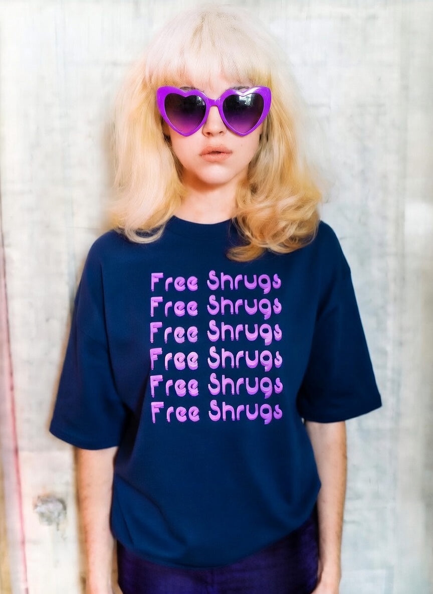 Graphic Tee Free Shrugs Retro Y2K Unisex Heavy Cotton Tee