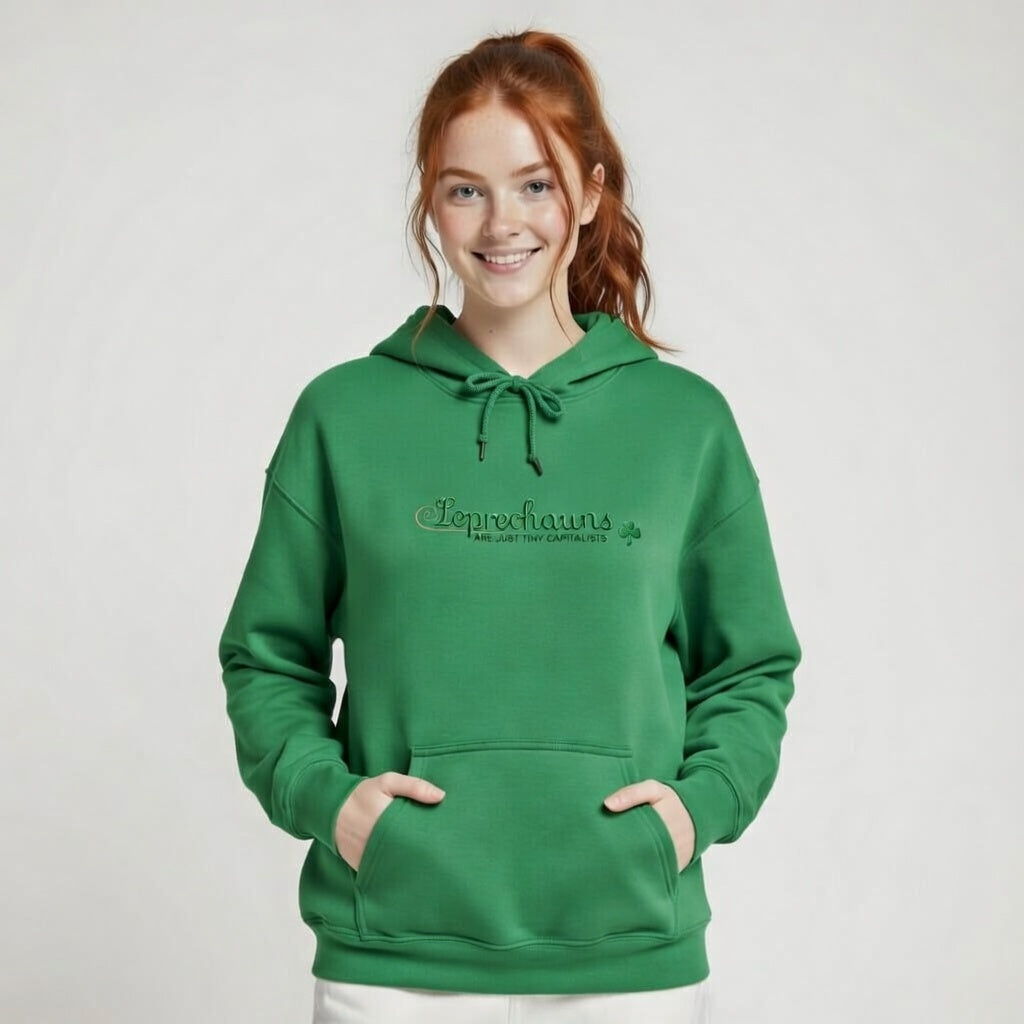 Leprechauns Are My Favorite People Hoodie — St. Patrick’s Day Shamrock Sweatshirt-Embroidery