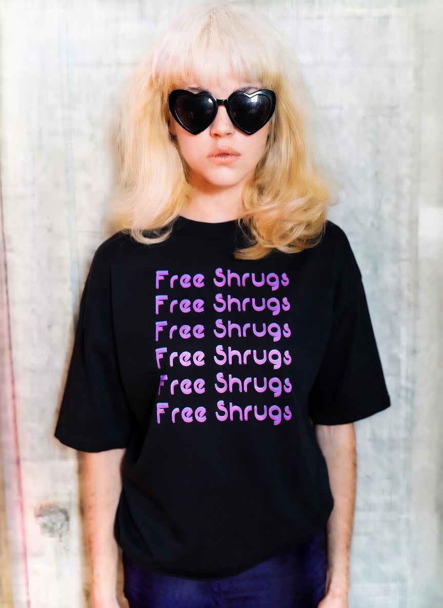 Graphic Tee Free Shrugs Retro Y2K Unisex Heavy Cotton Tee