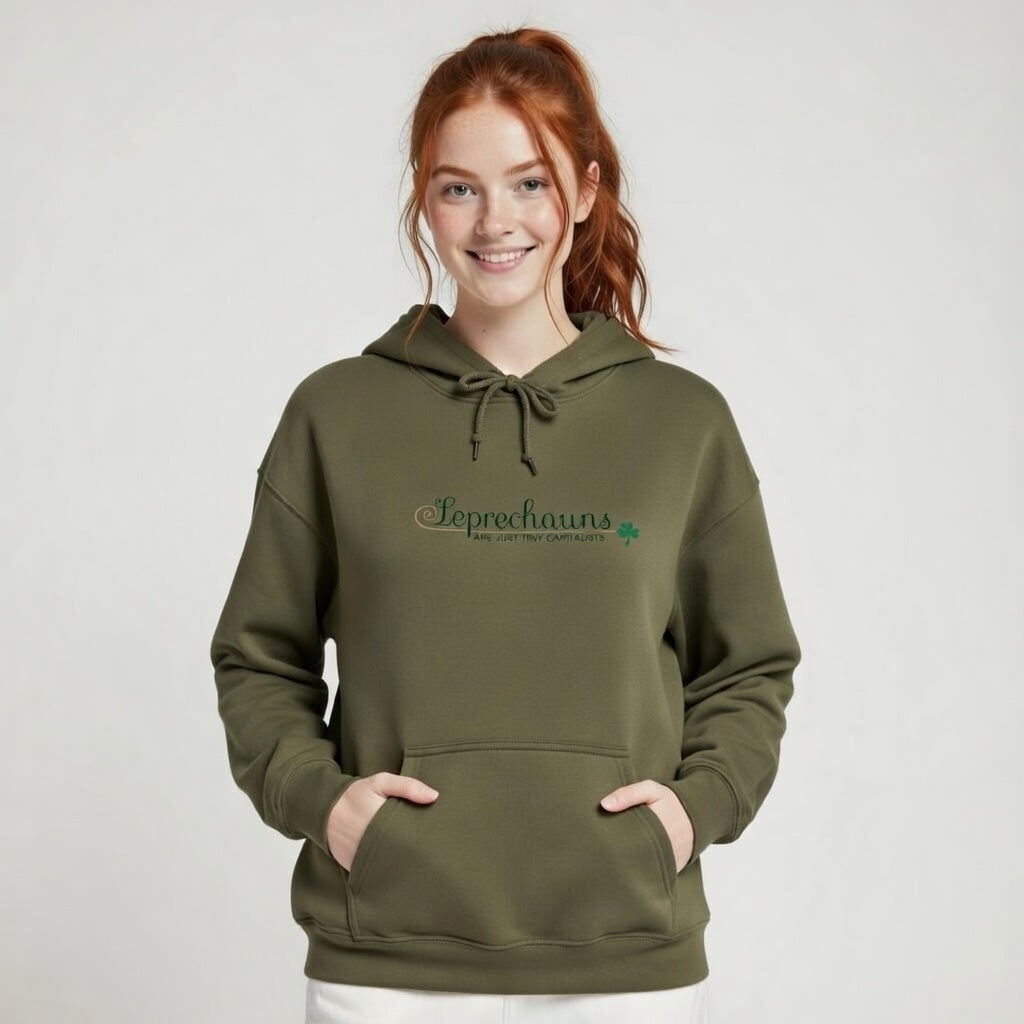 Leprechauns Are My Favorite People Hoodie — St. Patrick’s Day Shamrock Sweatshirt-Embroidery